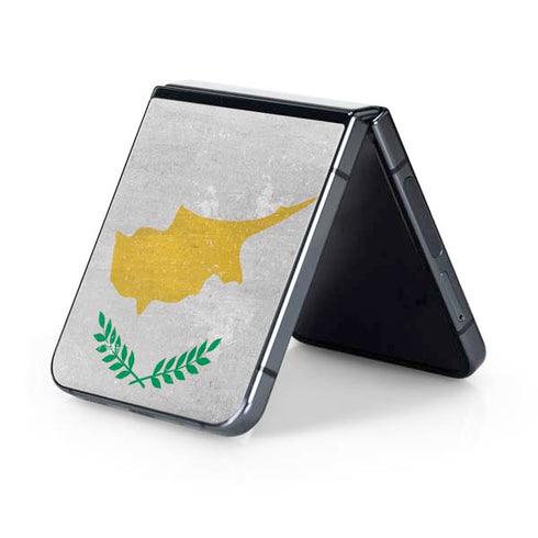 Cyprus Flag Distressed Galaxy Z Flip5 5G Skin